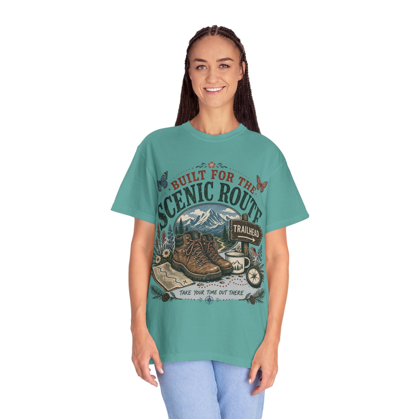 Scenic Route Trailhead T‑Shirt — Built for the Scenic Route Hiking Tee
