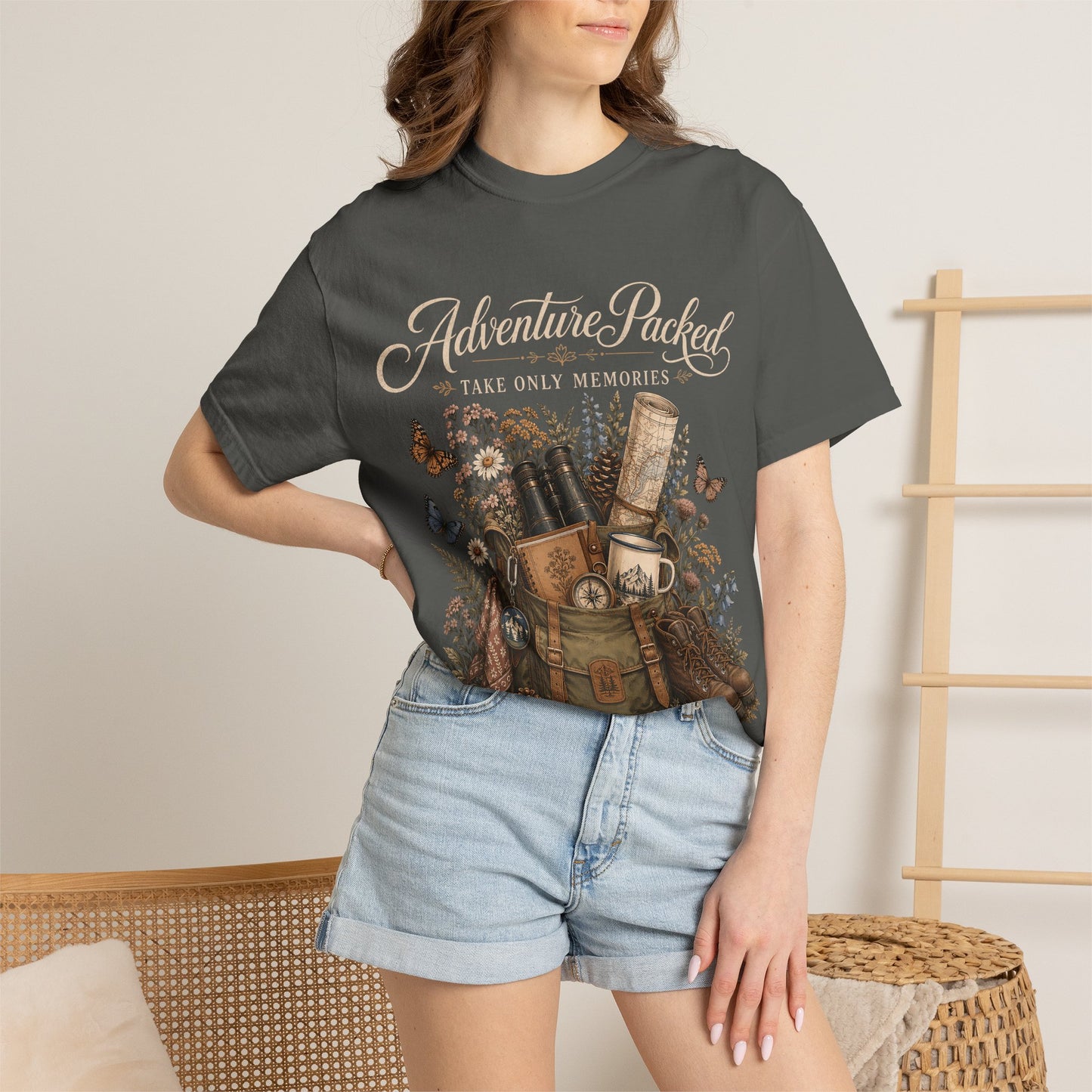 Adventure Packed T-Shirt — Vintage Hiking Backpack Graphic Tee