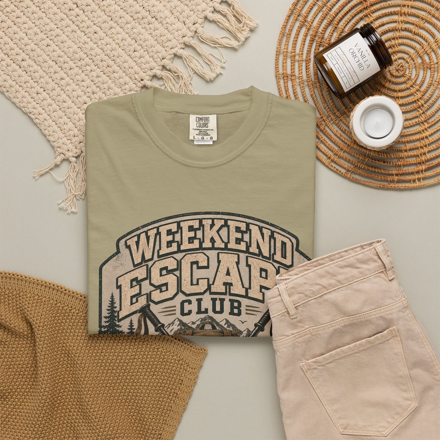 Weekend Escape Club T-Shirt — Outdoor Camping Adventure Graphic Tee