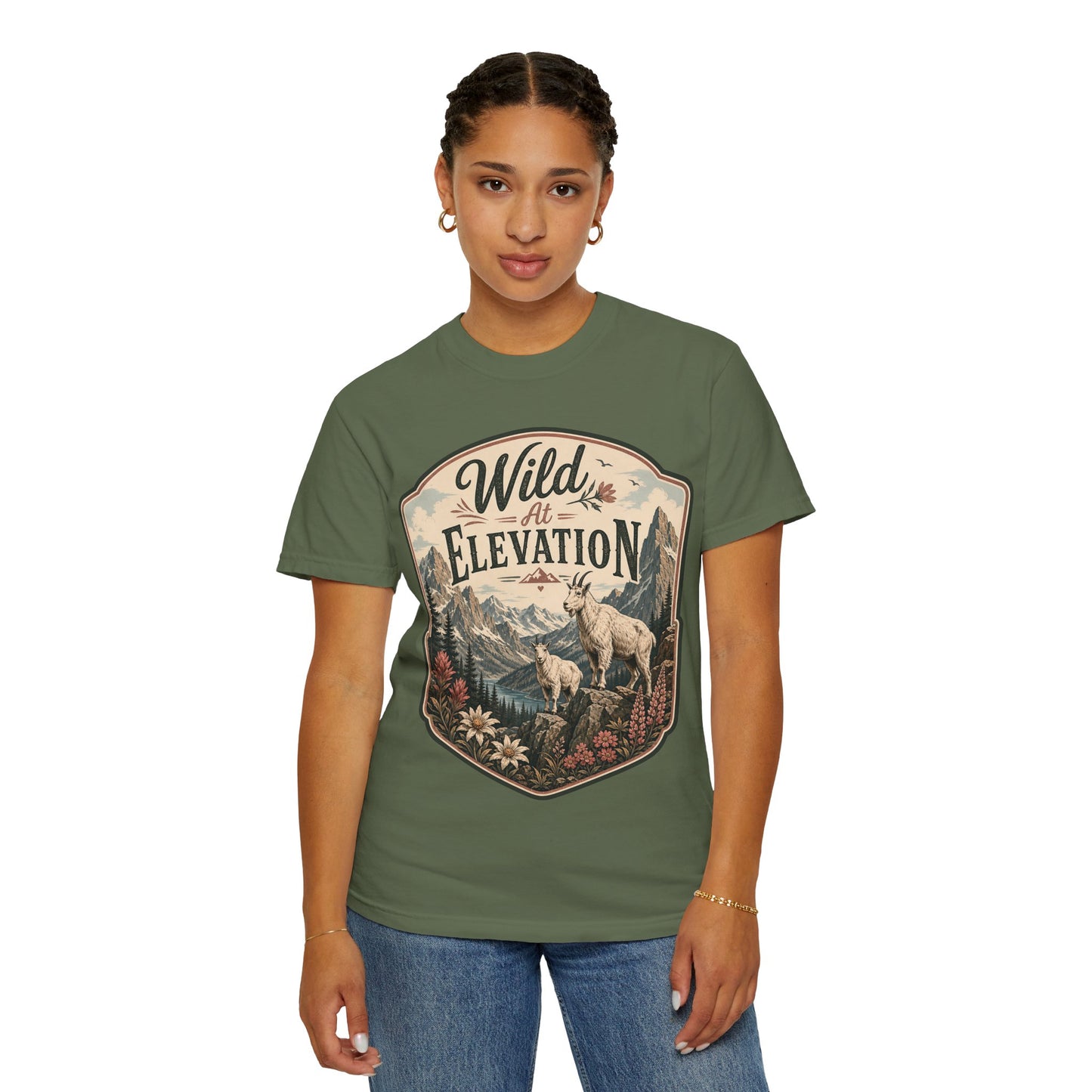 Wild at Elevation T-Shirt — Mountain Goat Nature Graphic Tee