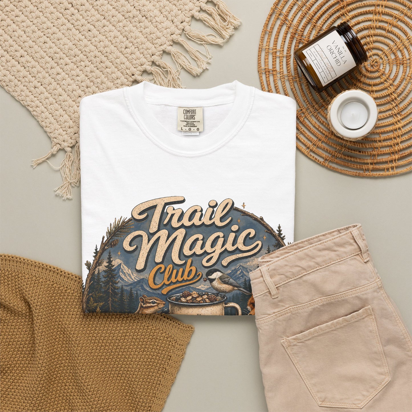 Trail Magic Club T-Shirt — Woodland Fox & Wildlife Coffee Camp Tee