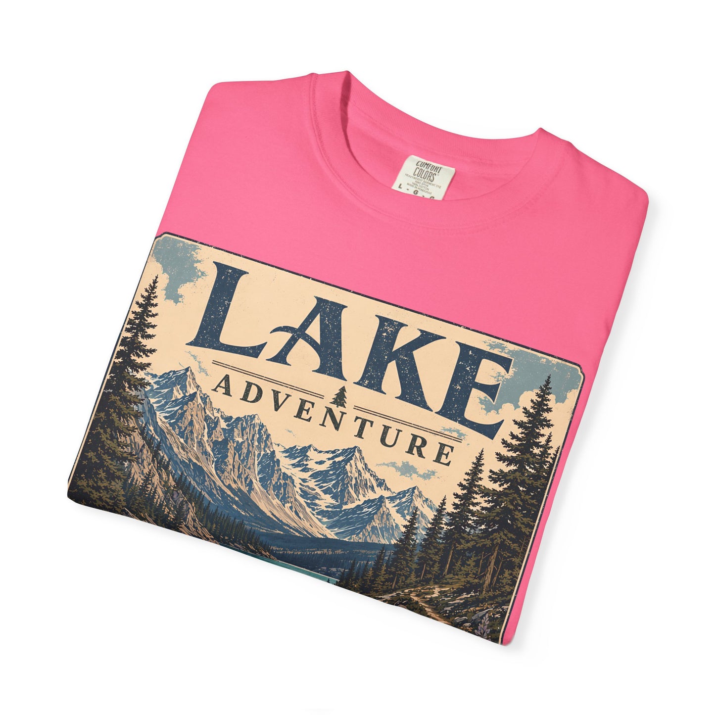 Lake Adventure T-Shirt — Vintage Mountain & Canoe Outdoor Tee