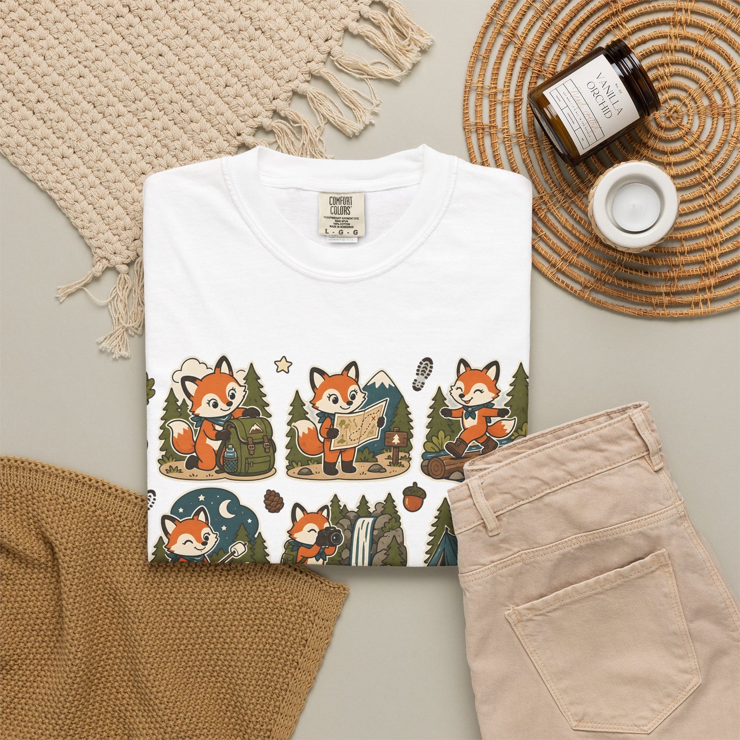 Weekend Plans: Go Outside T-Shirt — Cute Fox Camping Graphic Tee