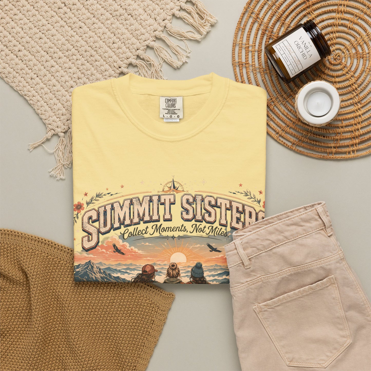 Summit Sisters Graphic T-Shirt — Retro Mountain Hiking Tee