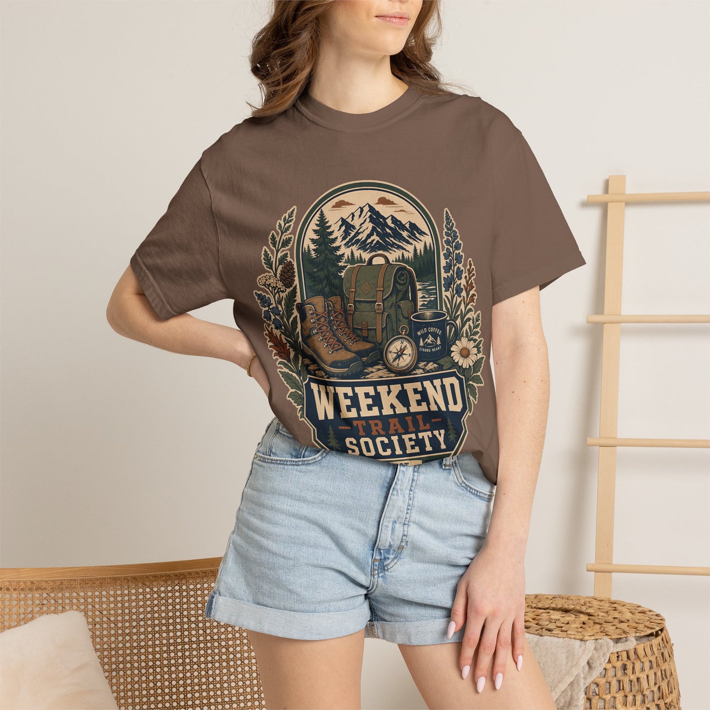 Weekend Trail Society T-Shirt — Vintage Outdoor Hiking & Camping Graphic Tee