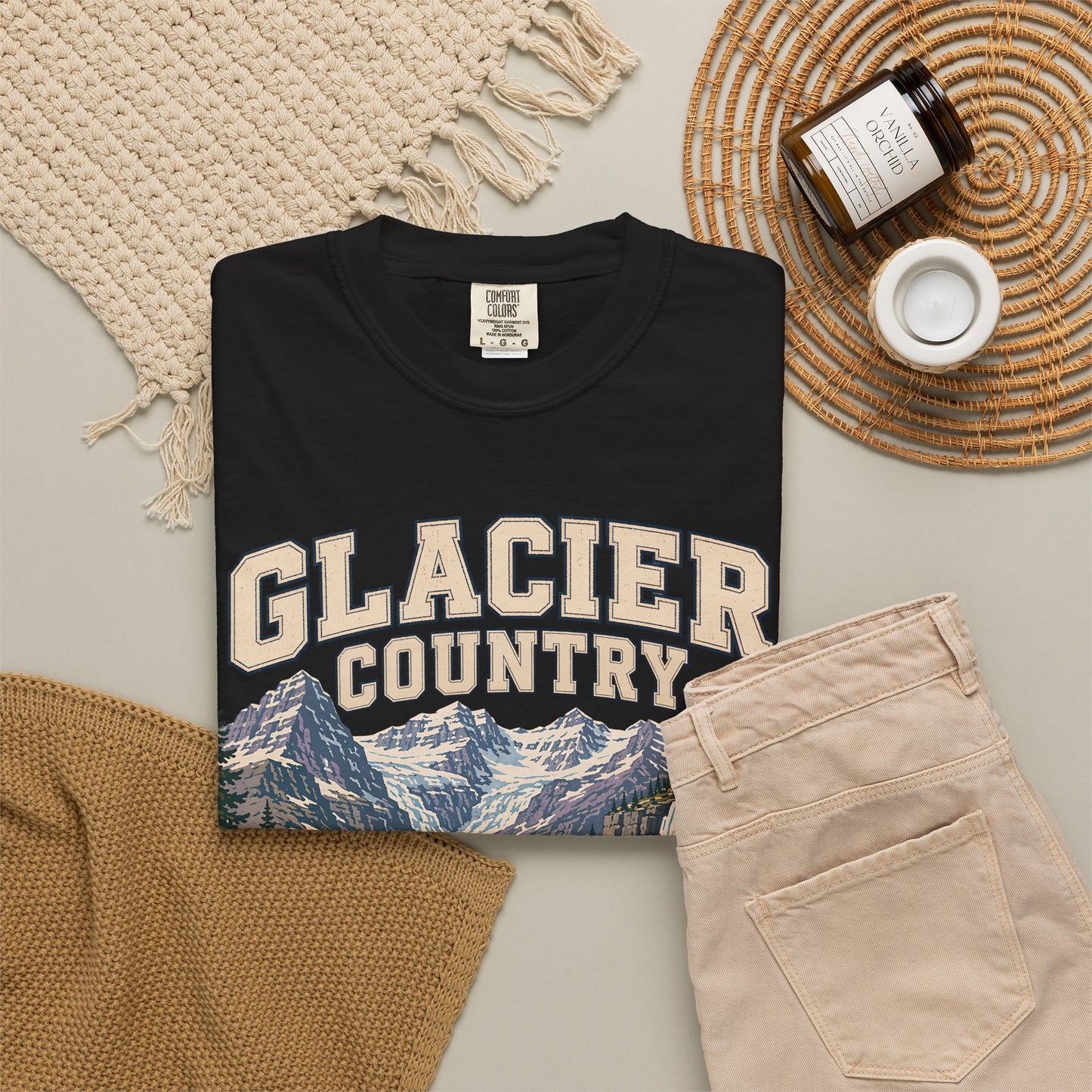 Glacier Country T-Shirt — Vintage Mountain National Park Graphic