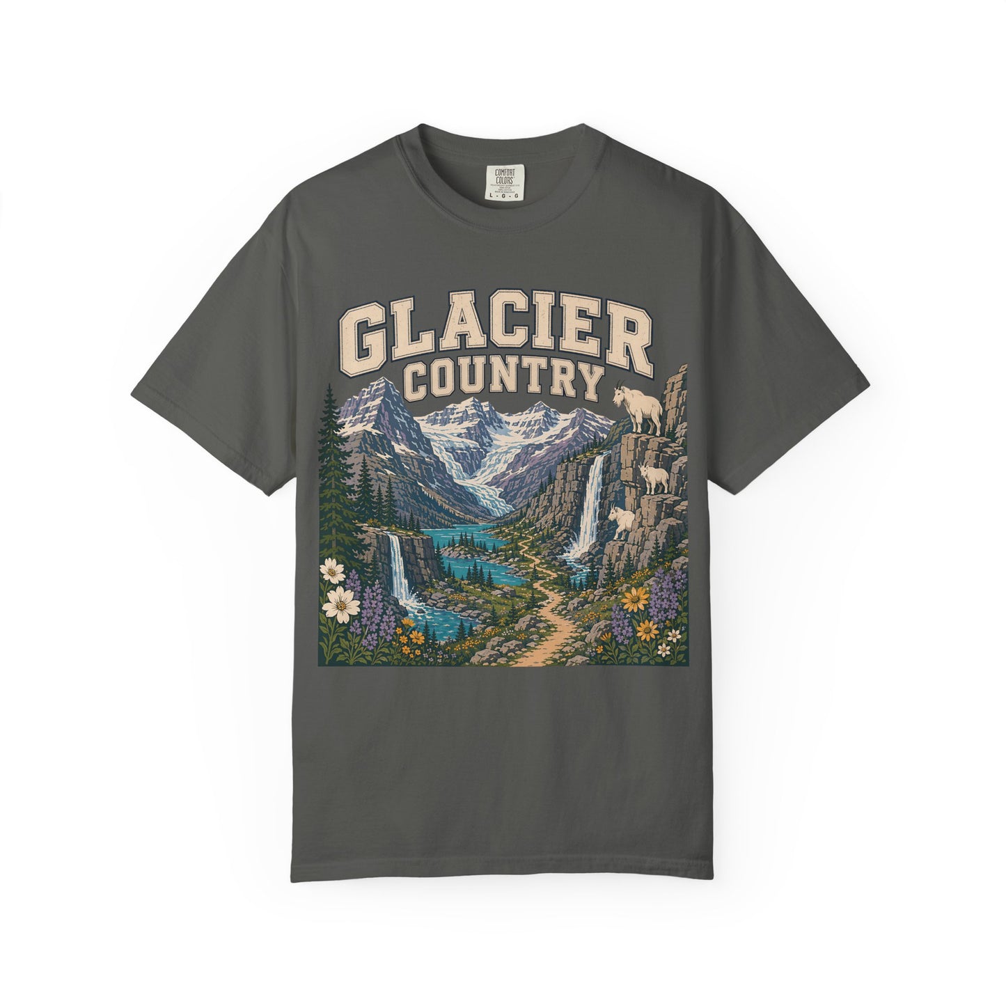 Glacier Country T-Shirt — Vintage Mountain National Park Graphic