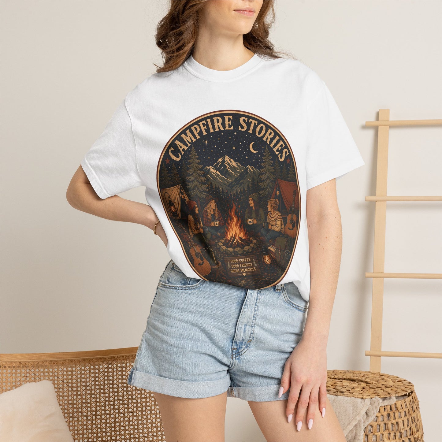 Campfire Stories T-Shirt — Vintage Camping Graphic Tee
