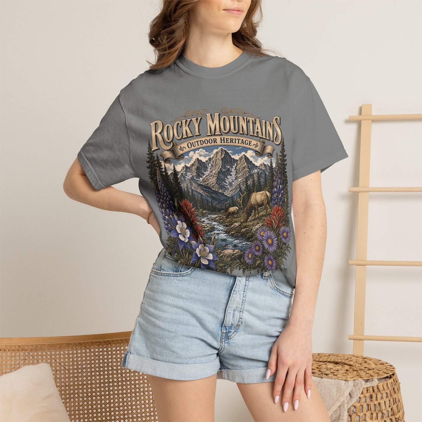 Rocky Mountains Nature T-Shirt — Outdoor Heritage Scenic Tee