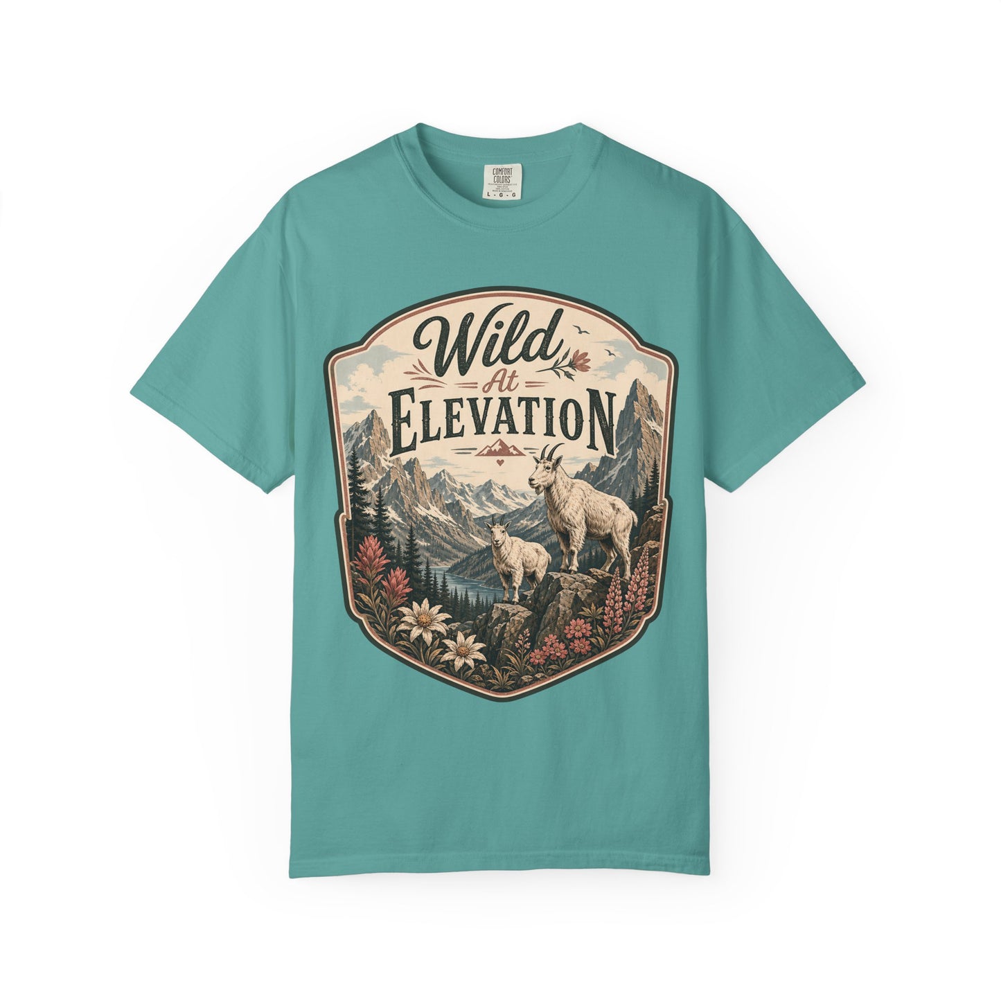 Wild at Elevation T-Shirt — Mountain Goat Nature Graphic Tee