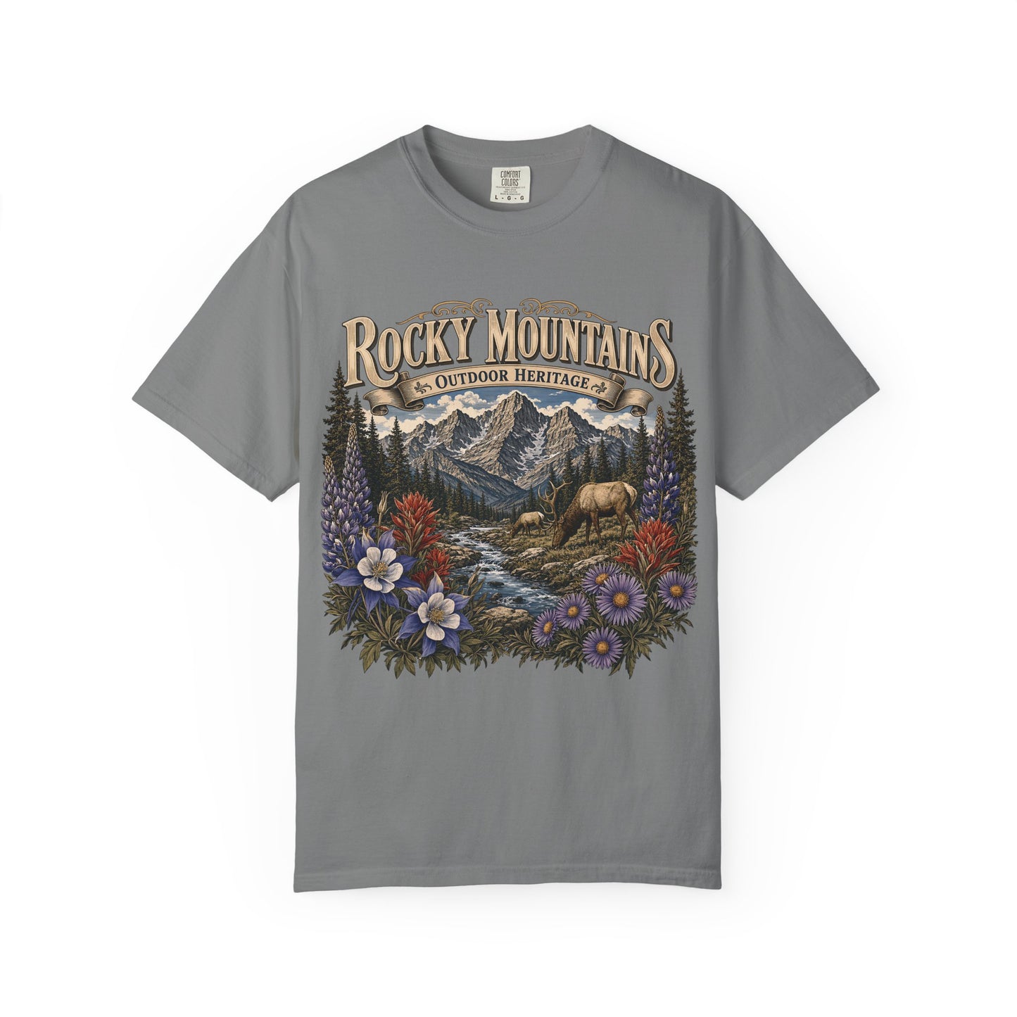 Rocky Mountains Nature T-Shirt — Outdoor Heritage Scenic Tee