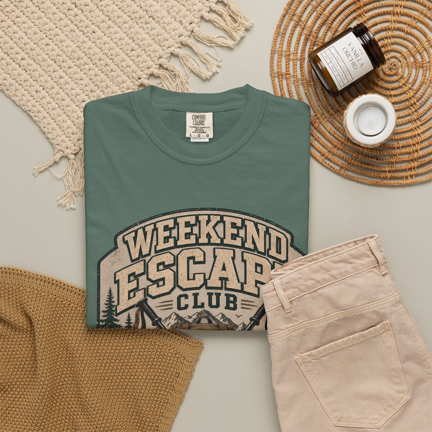 Weekend Escape Club T-Shirt — Outdoor Camping Adventure Graphic Tee