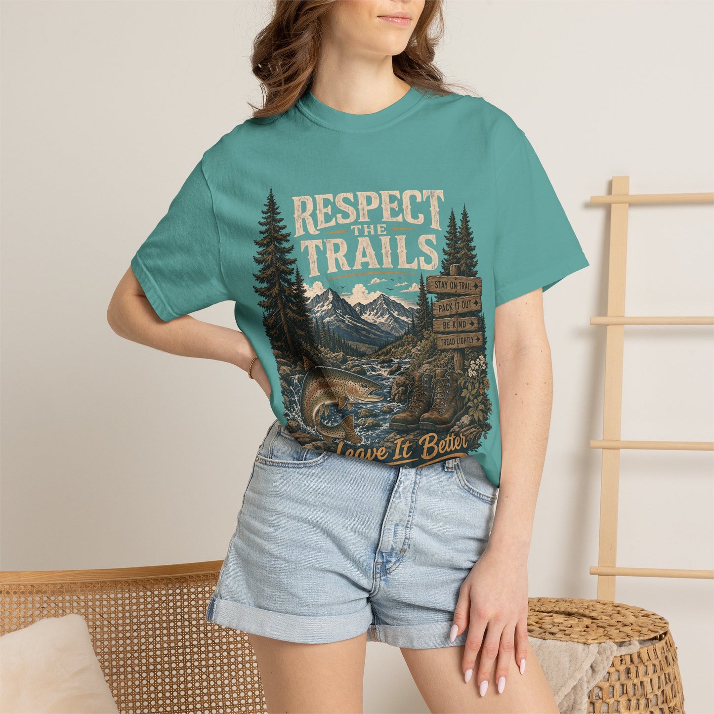 Respect Trails T-Shirt — Leave It Better Outdoor Hiking Tee