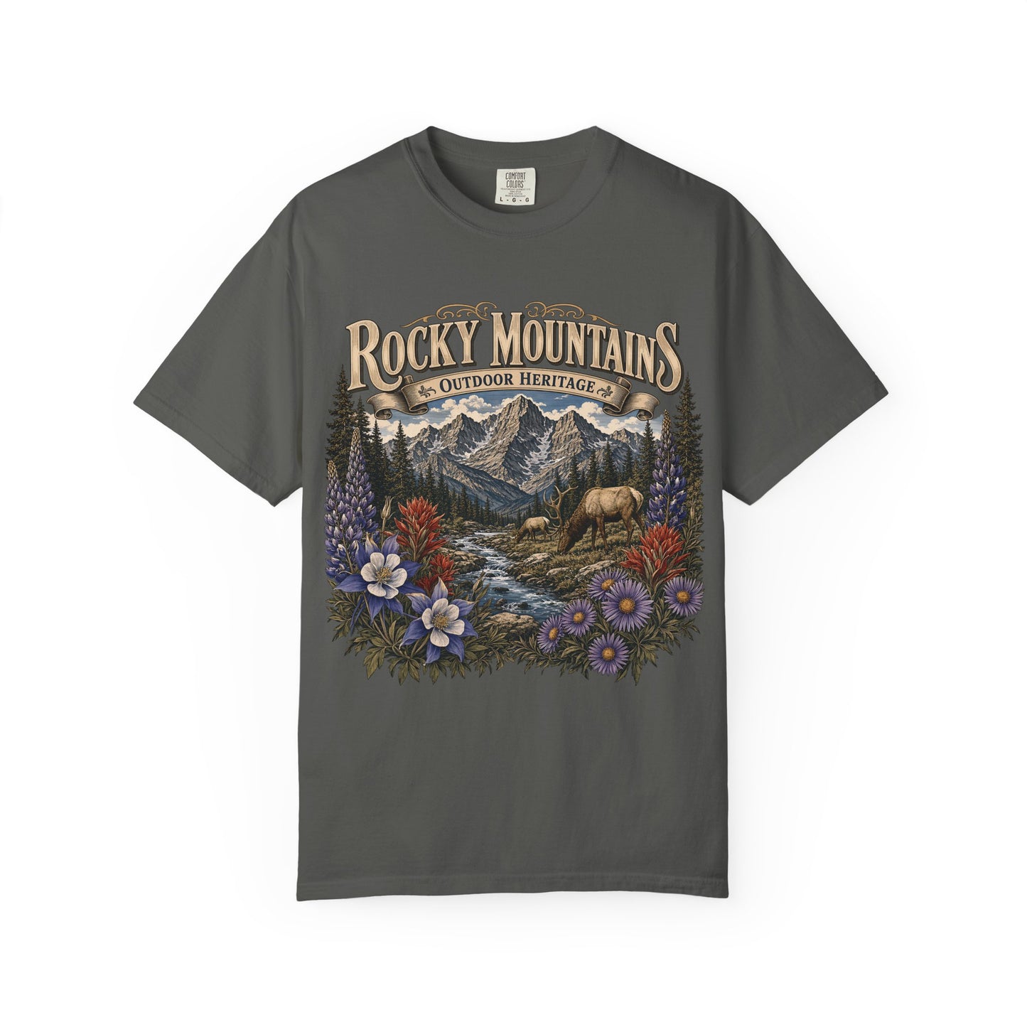Rocky Mountains Nature T-Shirt — Outdoor Heritage Scenic Tee
