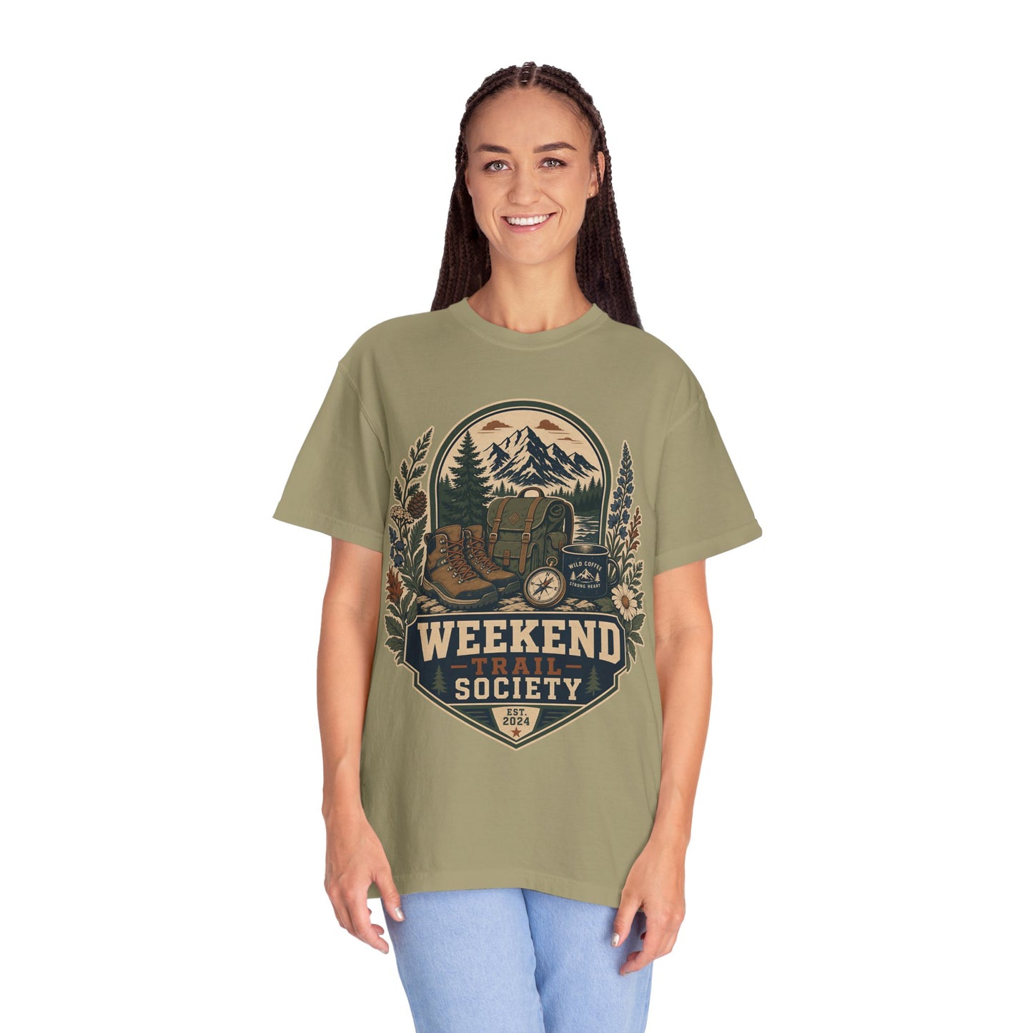 Weekend Trail Society T-Shirt — Vintage Outdoor Hiking & Camping Graphic Tee