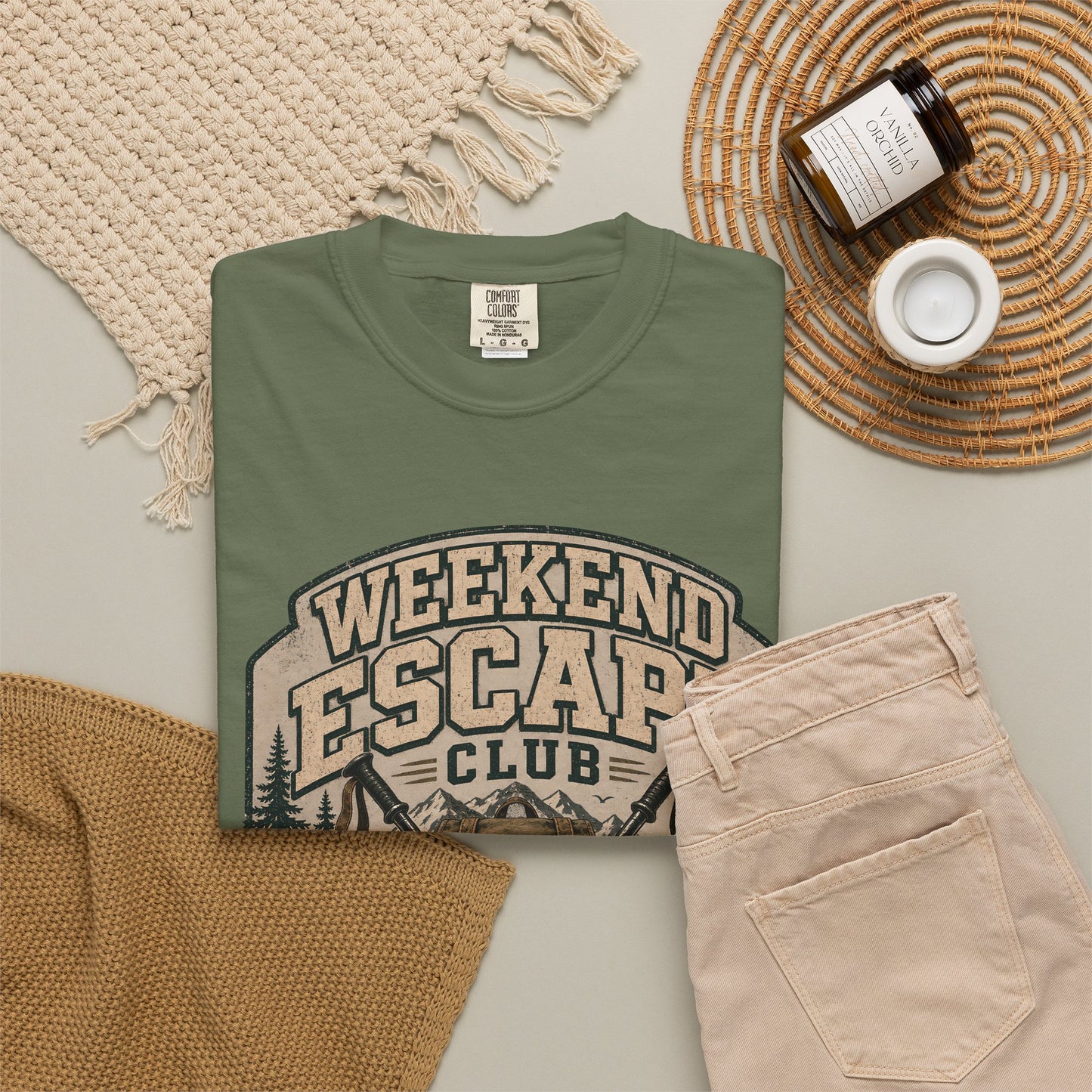 Weekend Escape Club T-Shirt — Outdoor Camping Adventure Graphic Tee
