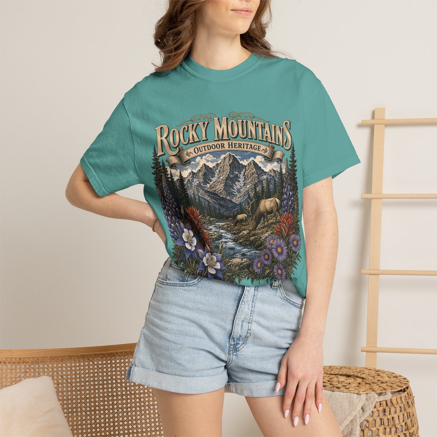 Rocky Mountains Nature T-Shirt — Outdoor Heritage Scenic Tee