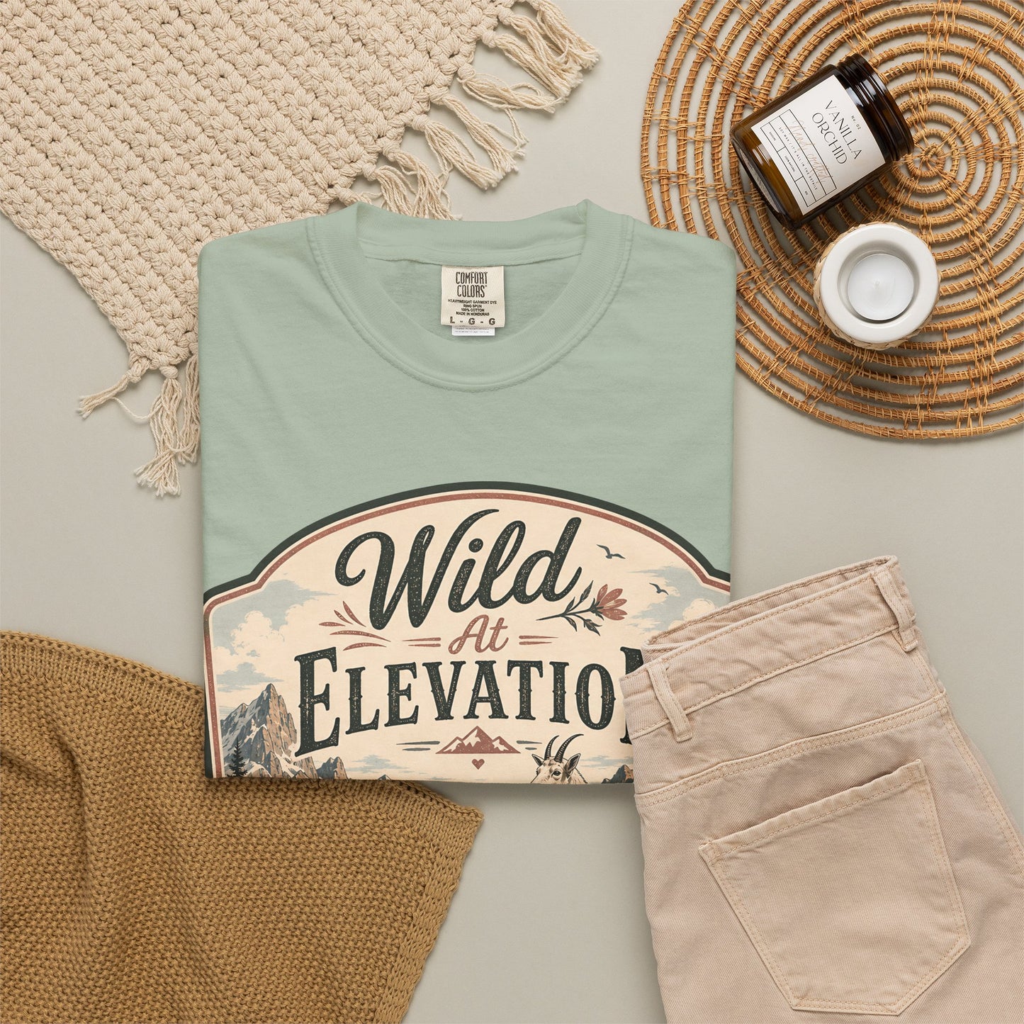 Wild at Elevation T-Shirt — Mountain Goat Nature Graphic Tee