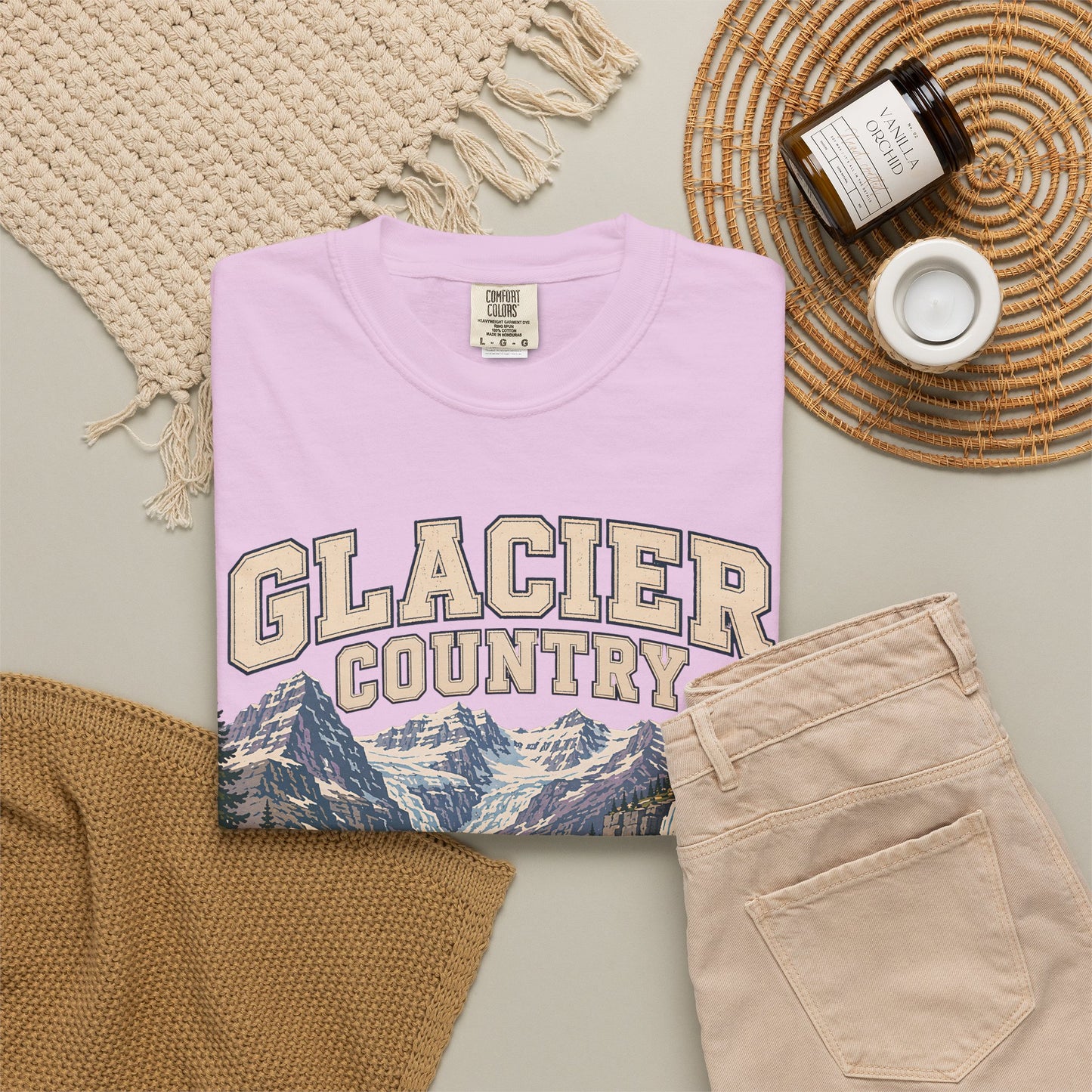 Glacier Country T-Shirt — Vintage Mountain National Park Graphic