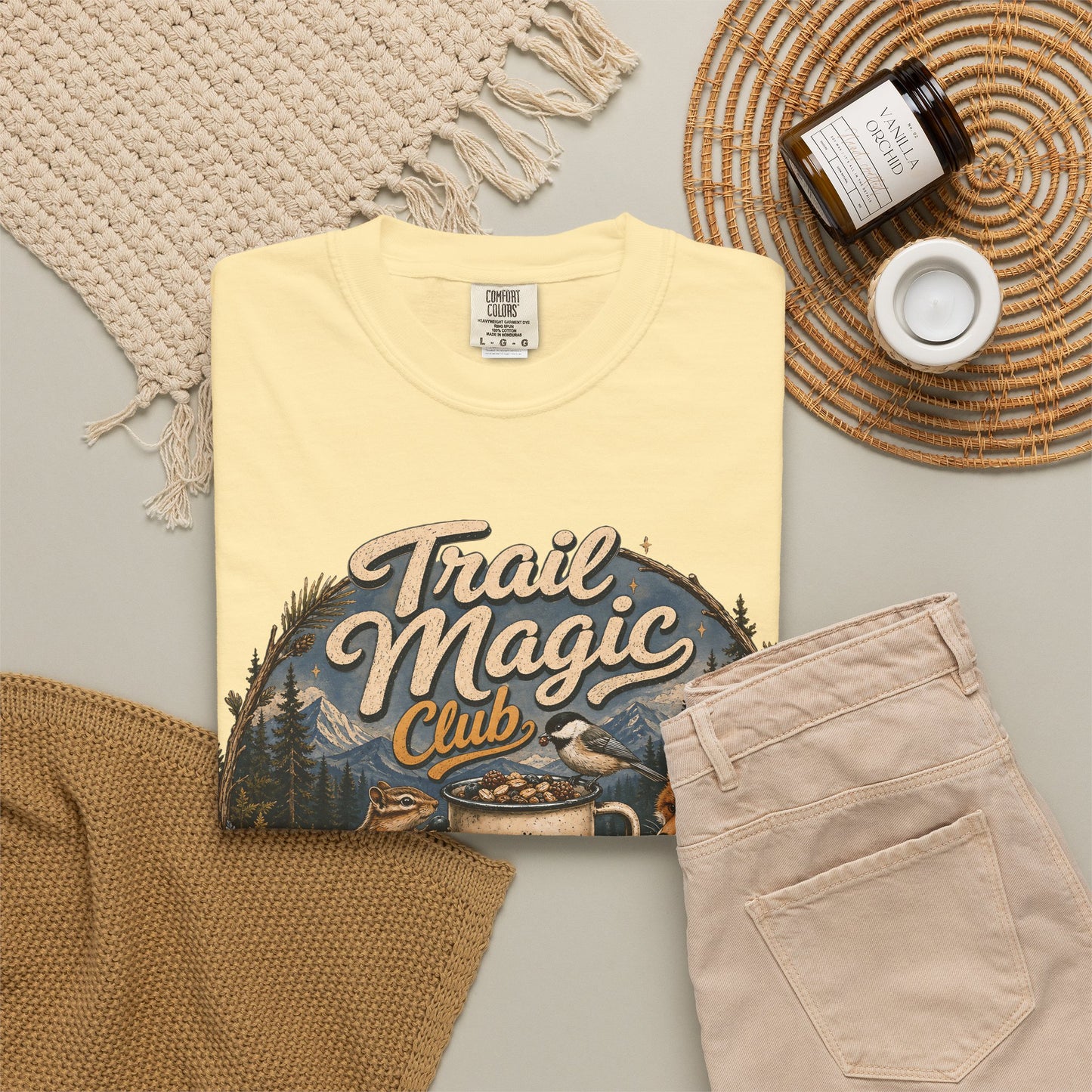 Trail Magic Club T-Shirt — Woodland Fox & Wildlife Coffee Camp Tee