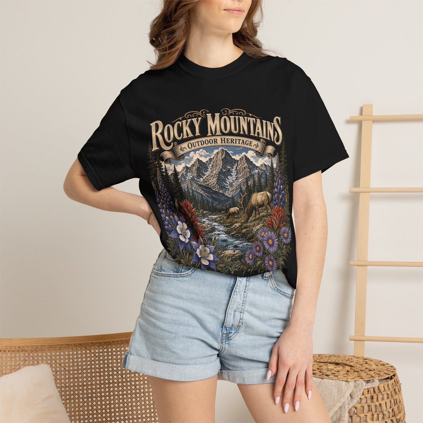 Rocky Mountains Nature T-Shirt — Outdoor Heritage Scenic Tee