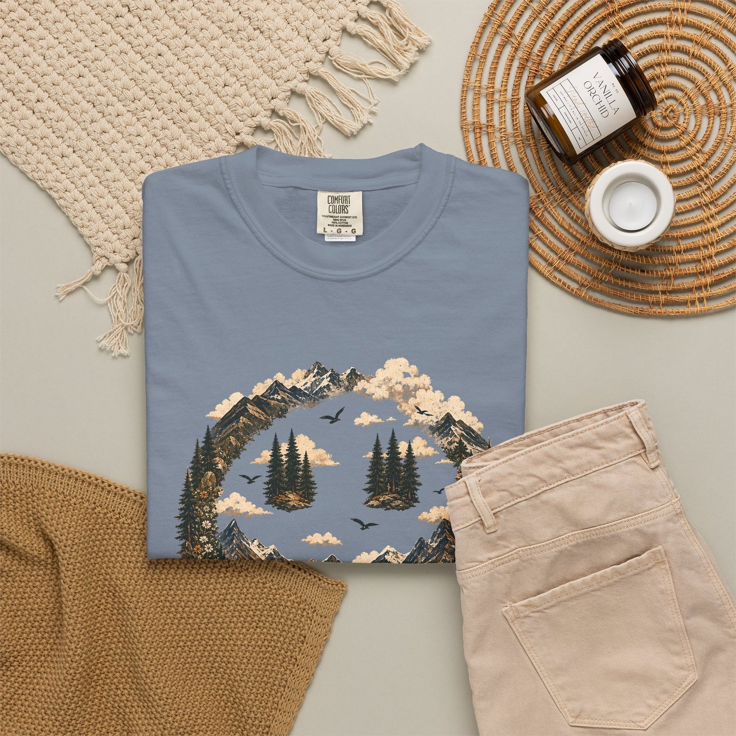 Somewhere In The Mountains T-Shirt — "Current Mood" Outdoor Graphic Tee