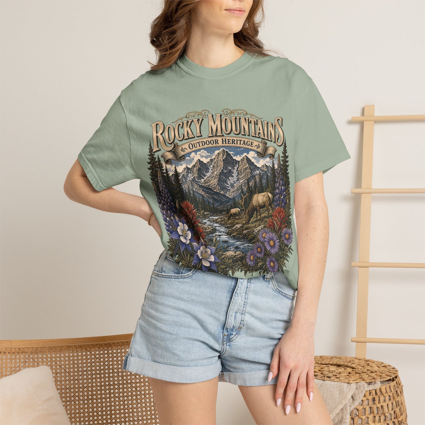 Rocky Mountains Nature T-Shirt — Outdoor Heritage Scenic Tee