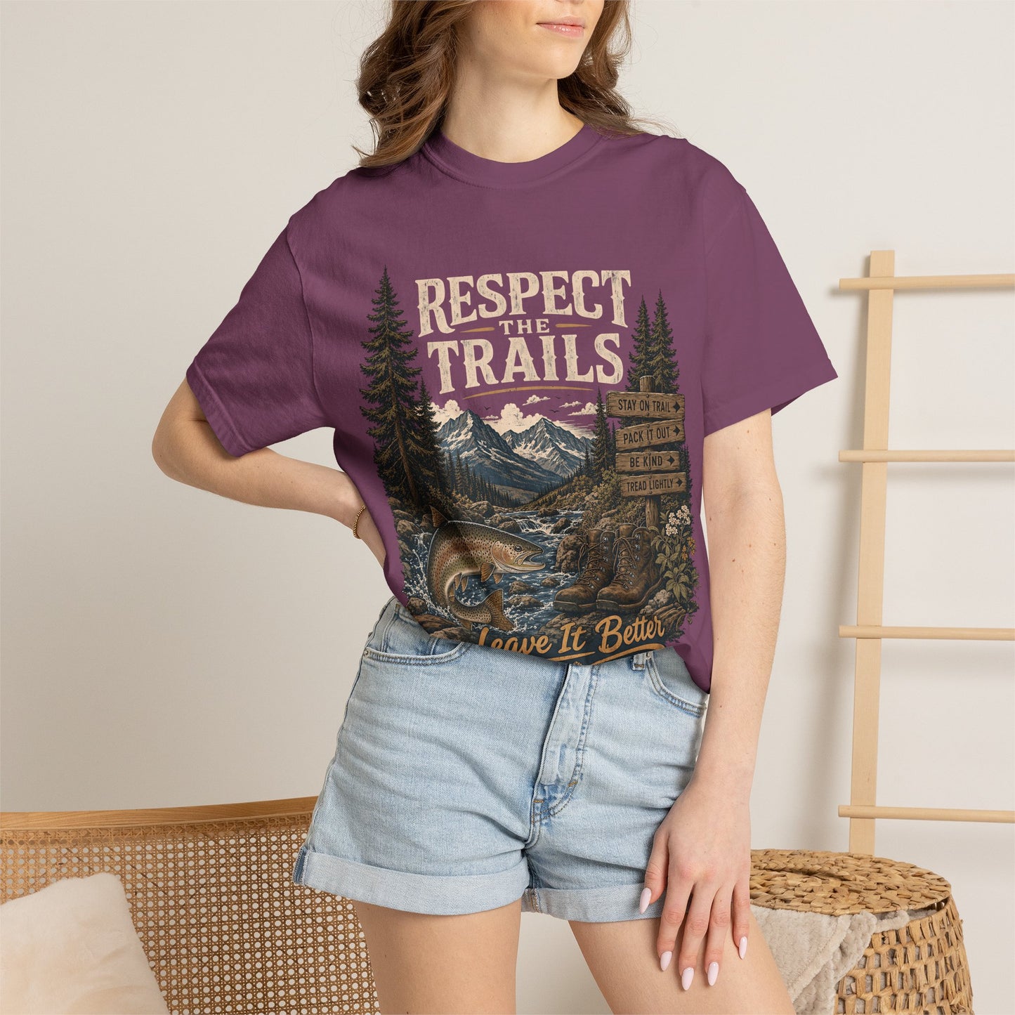 Respect Trails T-Shirt — Leave It Better Outdoor Hiking Tee