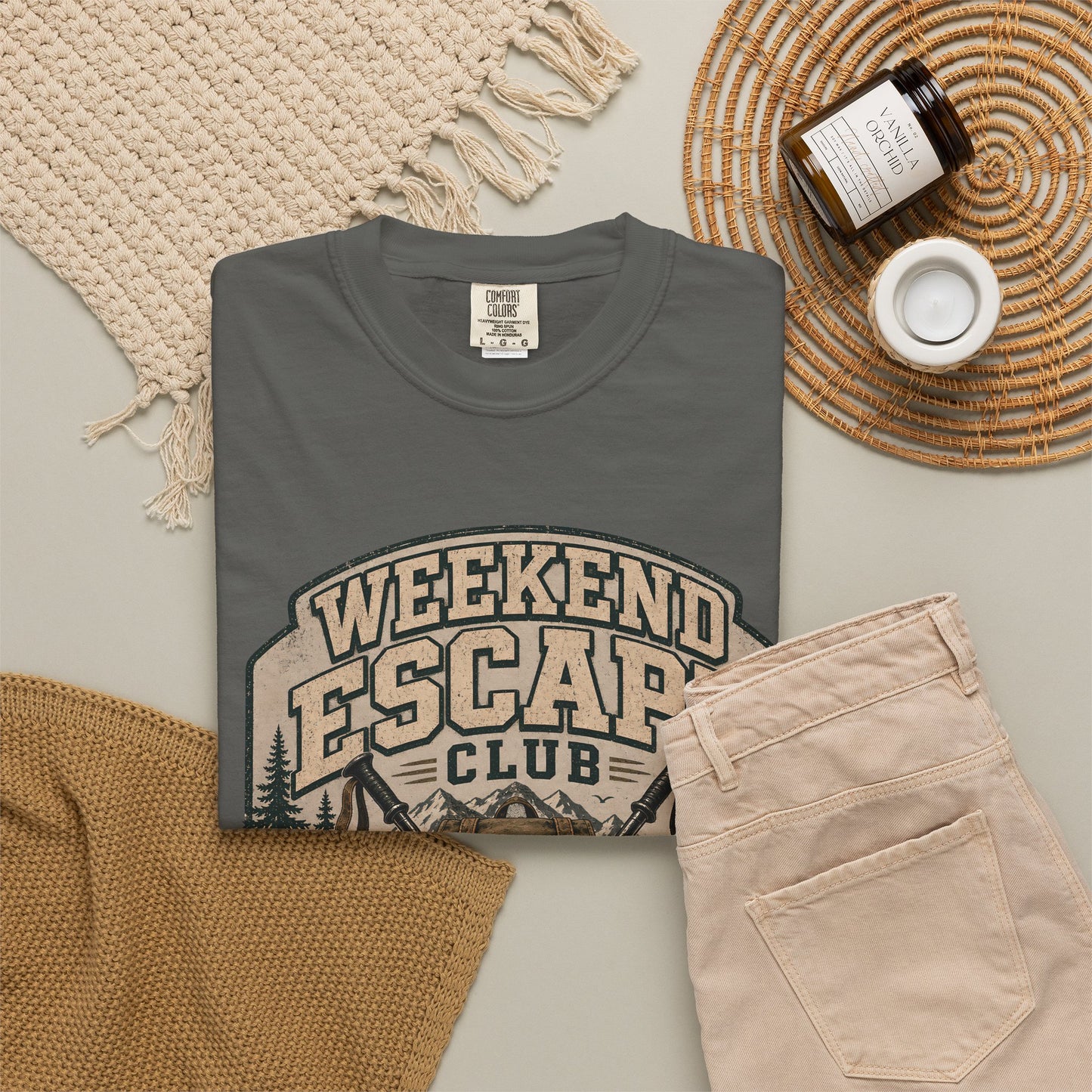 Weekend Escape Club T-Shirt — Outdoor Camping Adventure Graphic Tee