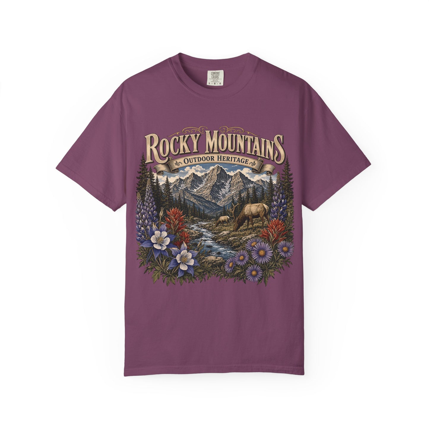 Rocky Mountains Nature T-Shirt — Outdoor Heritage Scenic Tee