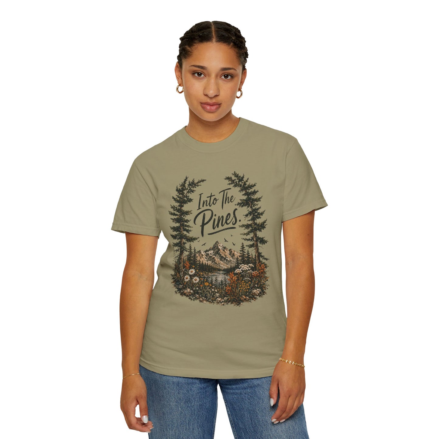 Into the Pines T-Shirt — Vintage Mountain & Forest Nature Tee