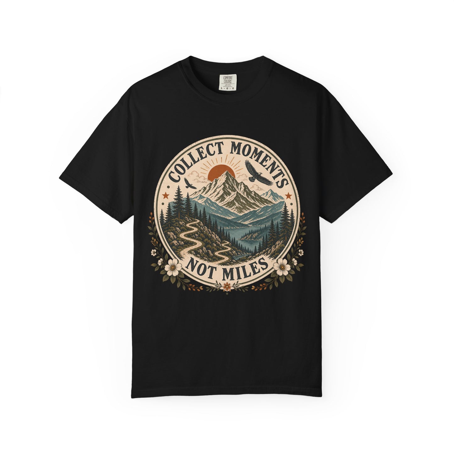 Collect Moments Not Miles T-Shirt — Vintage Mountain Adventure Tee