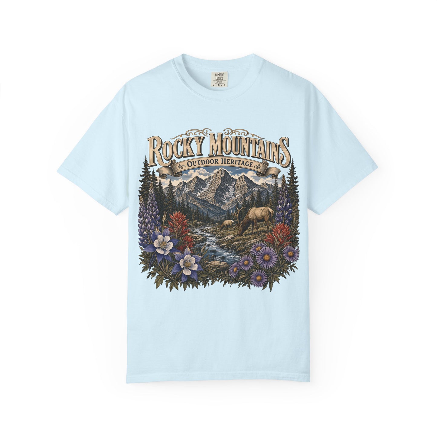 Rocky Mountains Nature T-Shirt — Outdoor Heritage Scenic Tee