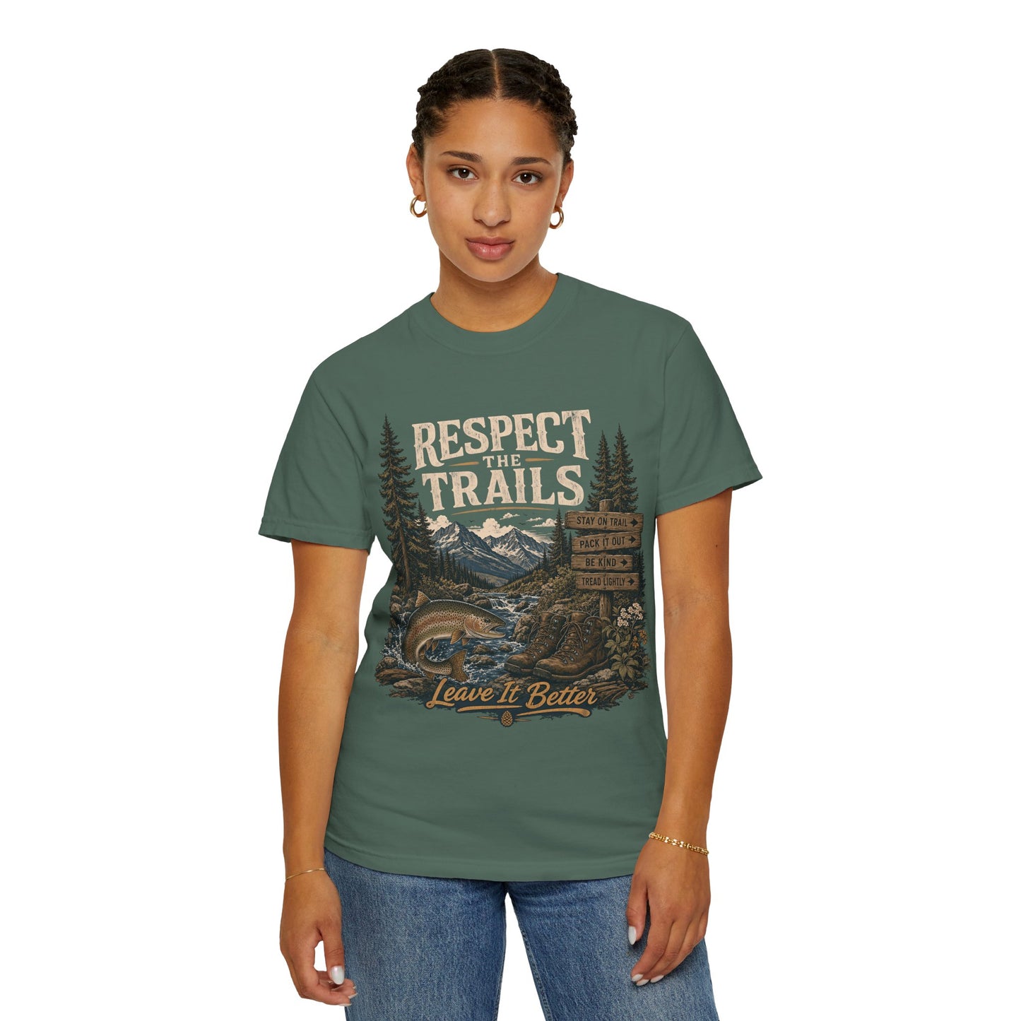 Respect Trails T-Shirt — Leave It Better Outdoor Hiking Tee