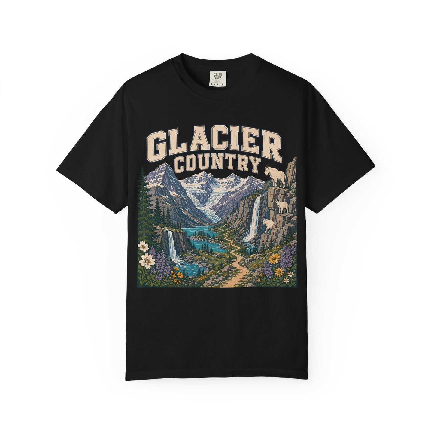 Glacier Country T-Shirt — Vintage Mountain National Park Graphic