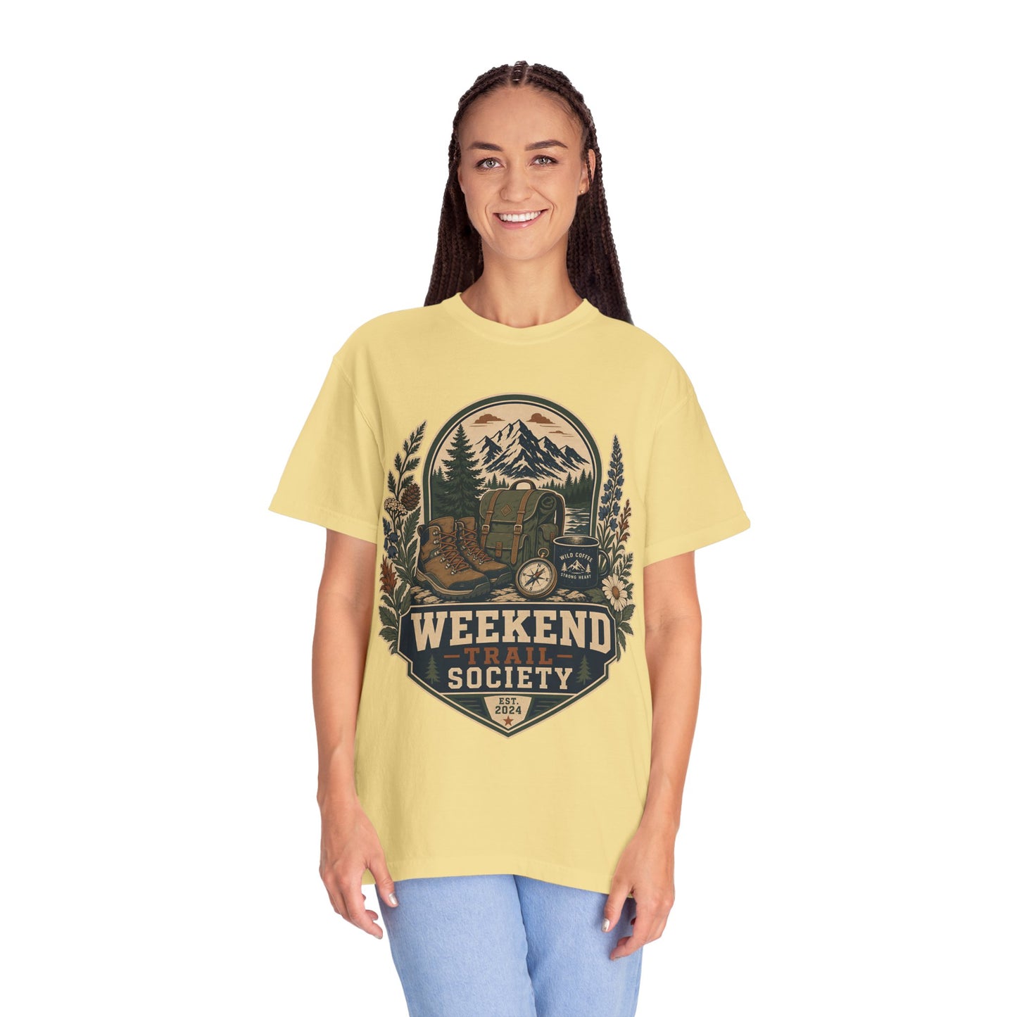 Weekend Trail Society T-Shirt — Vintage Outdoor Hiking & Camping Graphic Tee