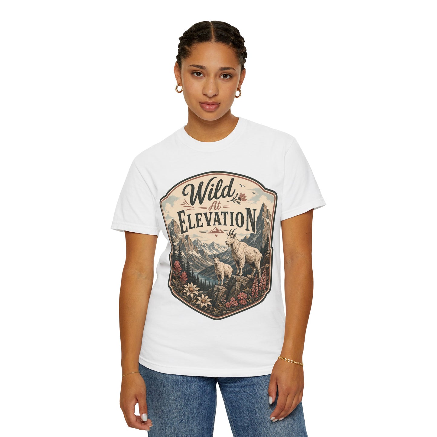 Wild at Elevation T-Shirt — Mountain Goat Nature Graphic Tee