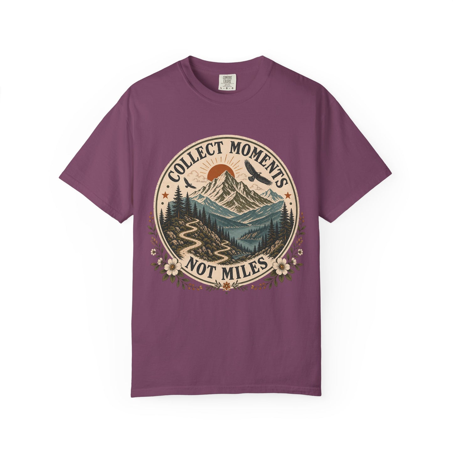Collect Moments Not Miles T-Shirt — Vintage Mountain Adventure Tee