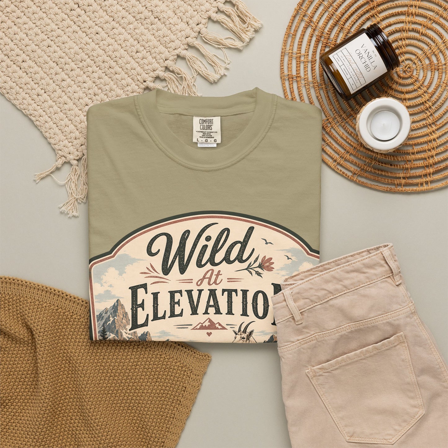 Wild at Elevation T-Shirt — Mountain Goat Nature Graphic Tee