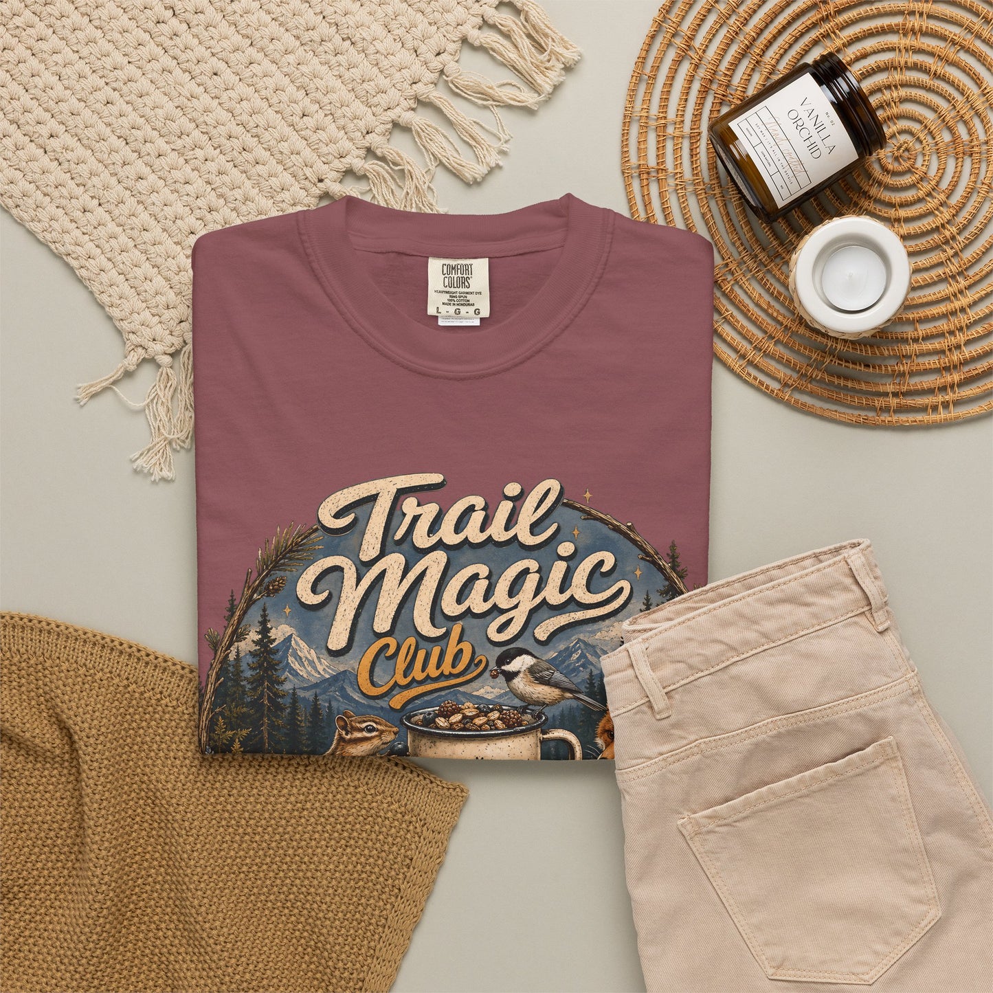 Trail Magic Club T-Shirt — Woodland Fox & Wildlife Coffee Camp Tee