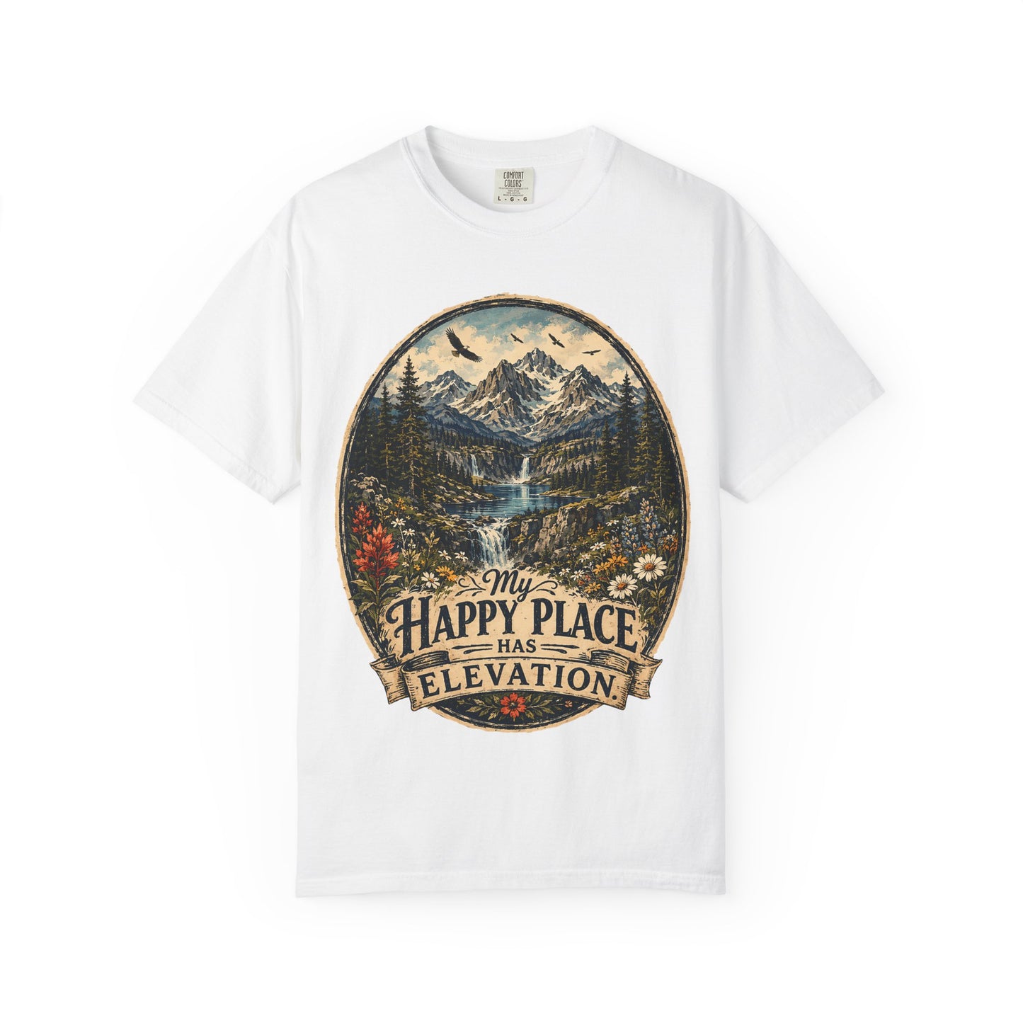 My Happy Place Has Elevation Mountain T-Shirt