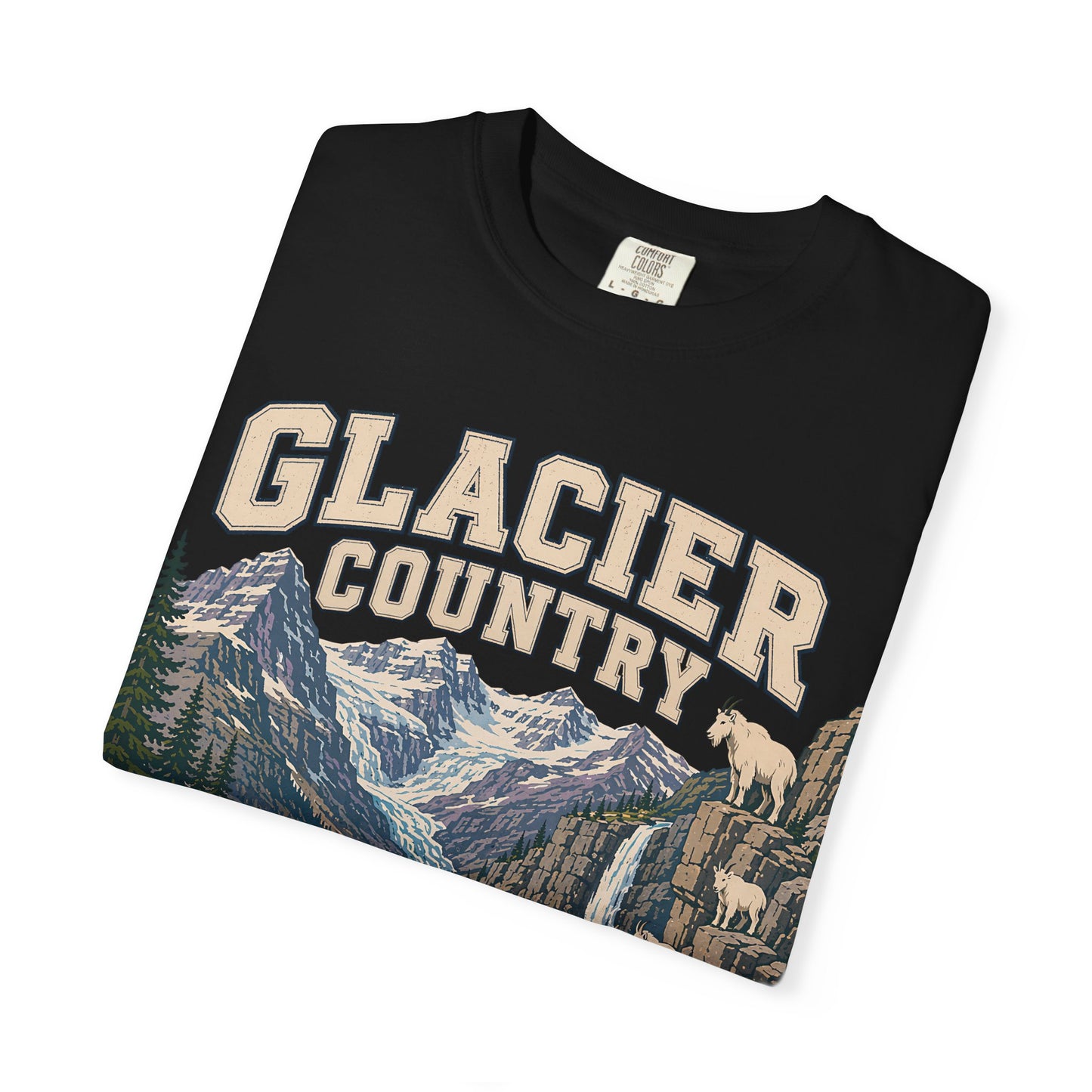 Glacier Country T-Shirt — Vintage Mountain National Park Graphic