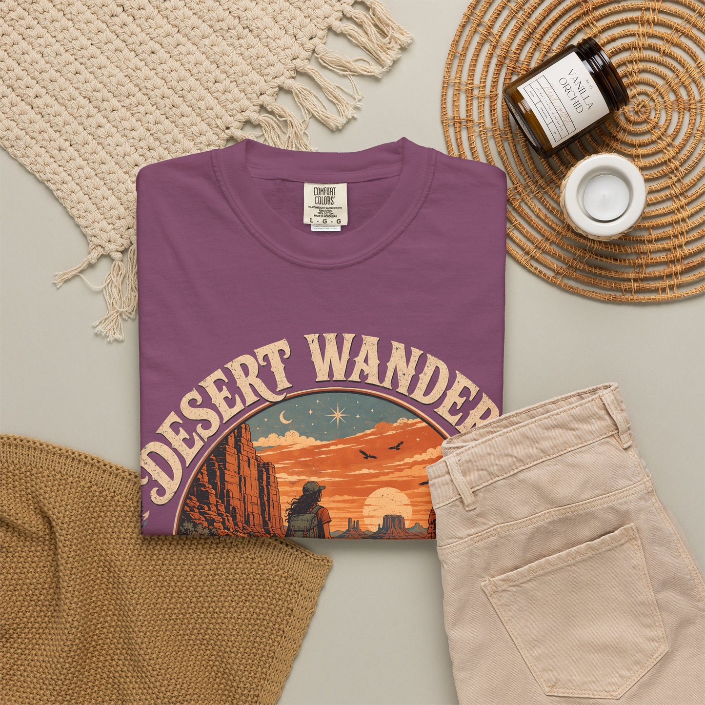 Desert Wanderer T-Shirt — Vintage Southwestern Hiking Graphic