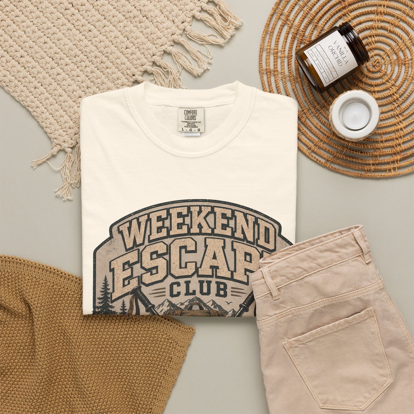 Weekend Escape Club T-Shirt — Outdoor Camping Adventure Graphic Tee