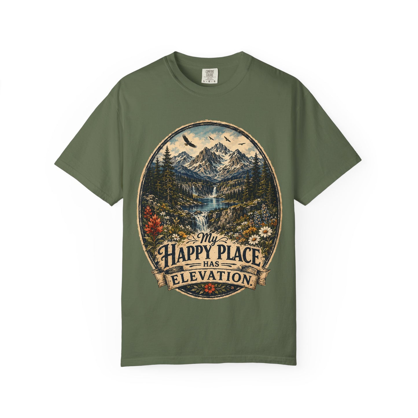 My Happy Place Has Elevation Mountain T-Shirt