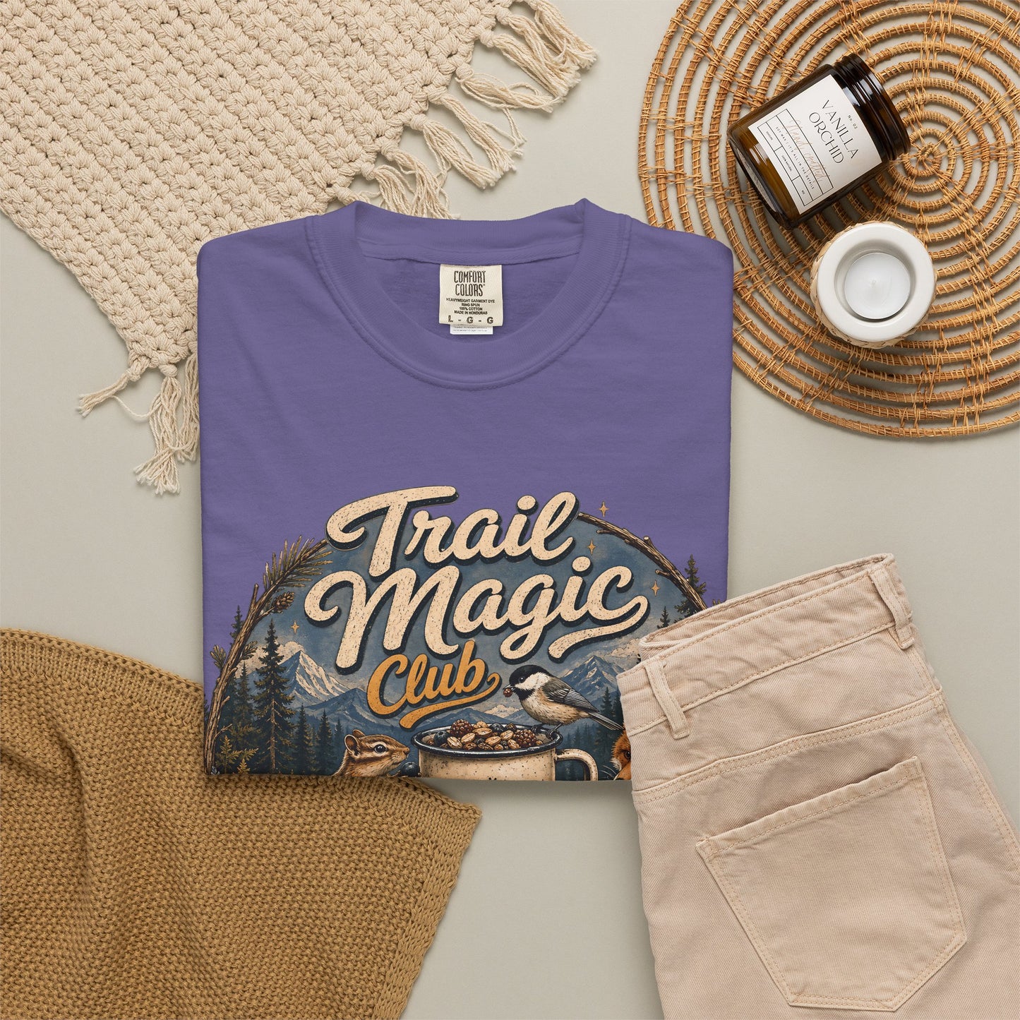 Trail Magic Club T-Shirt — Woodland Fox & Wildlife Coffee Camp Tee