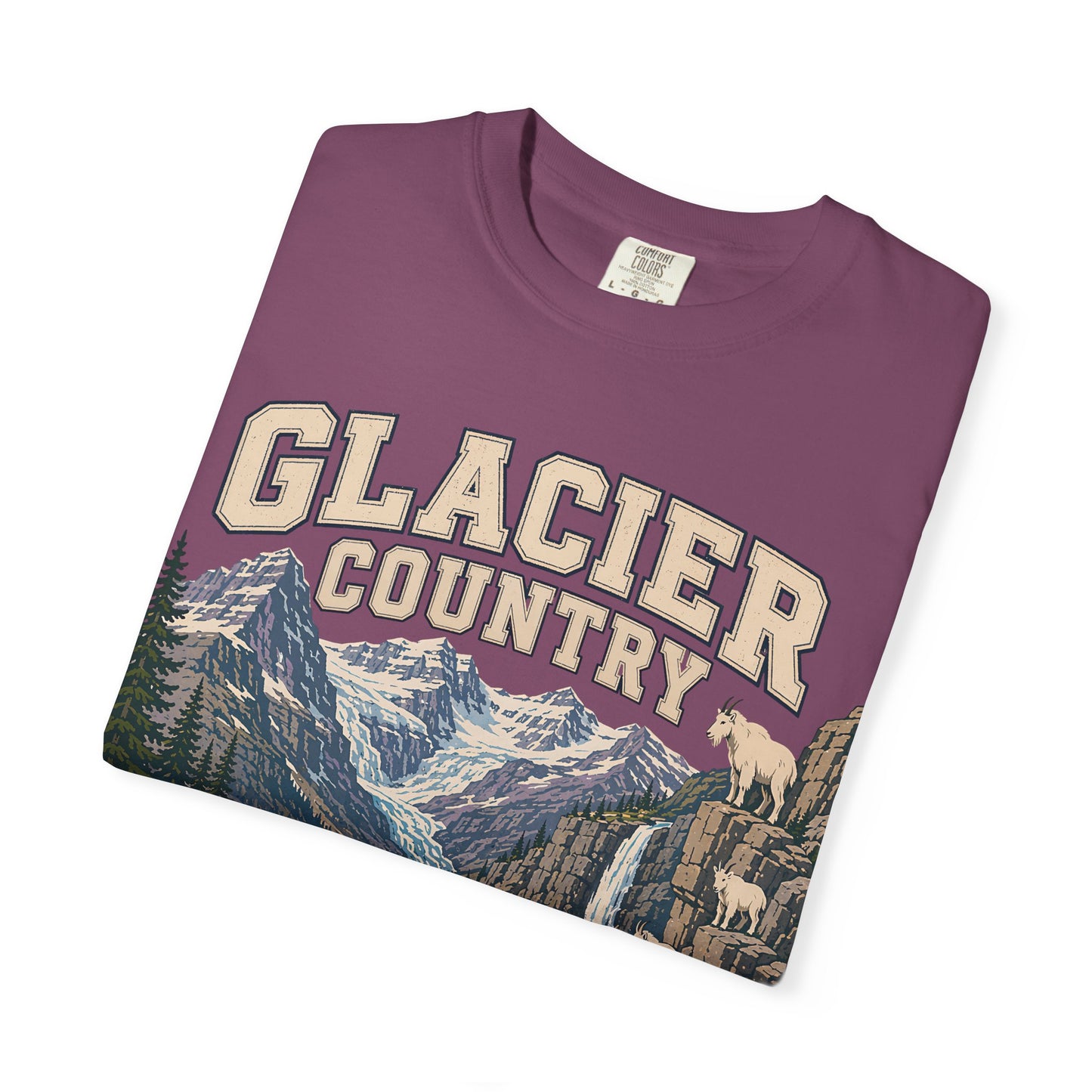 Glacier Country T-Shirt — Vintage Mountain National Park Graphic