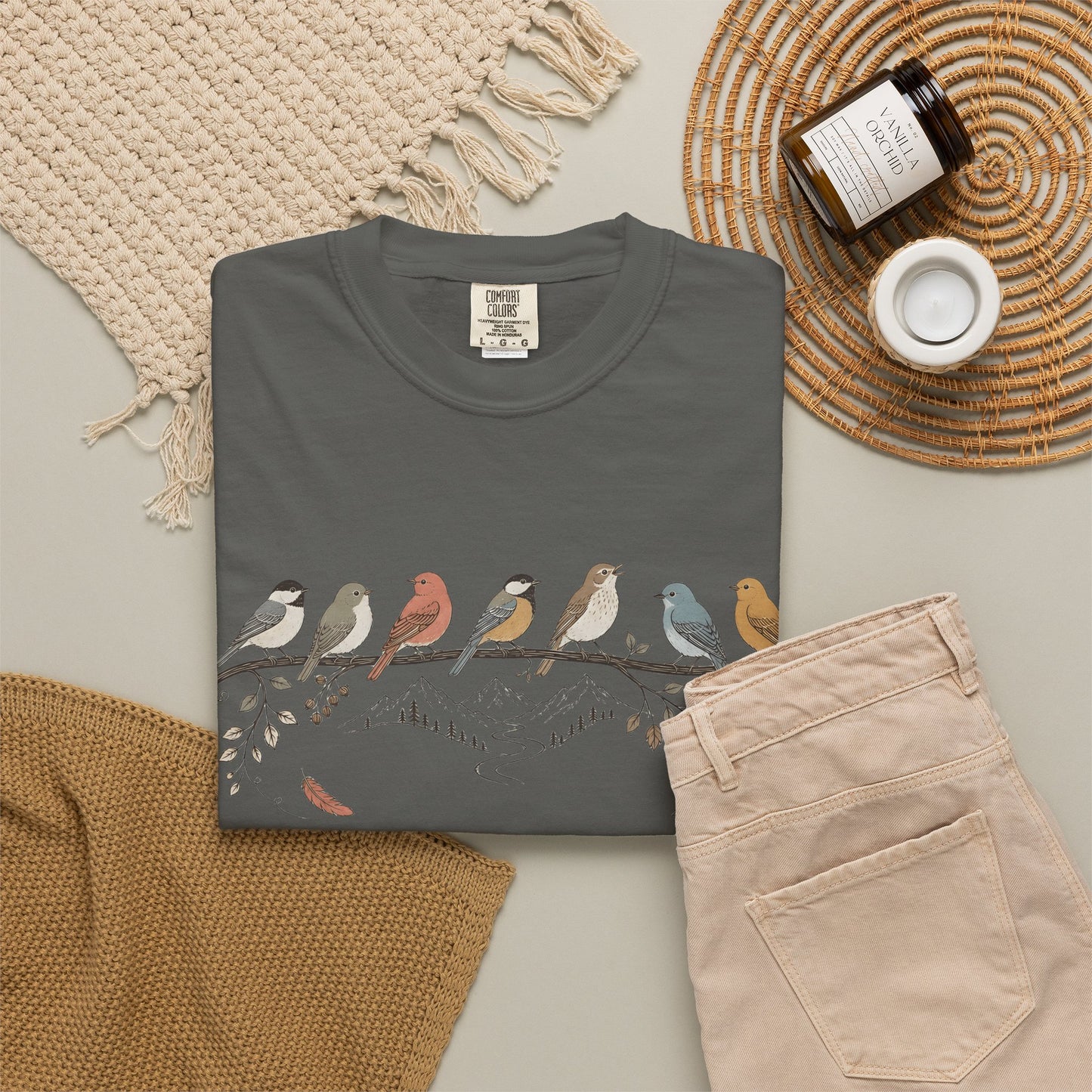 Birds on a Branch T-Shirt – "A Little Too Much Love" Graphic Tee