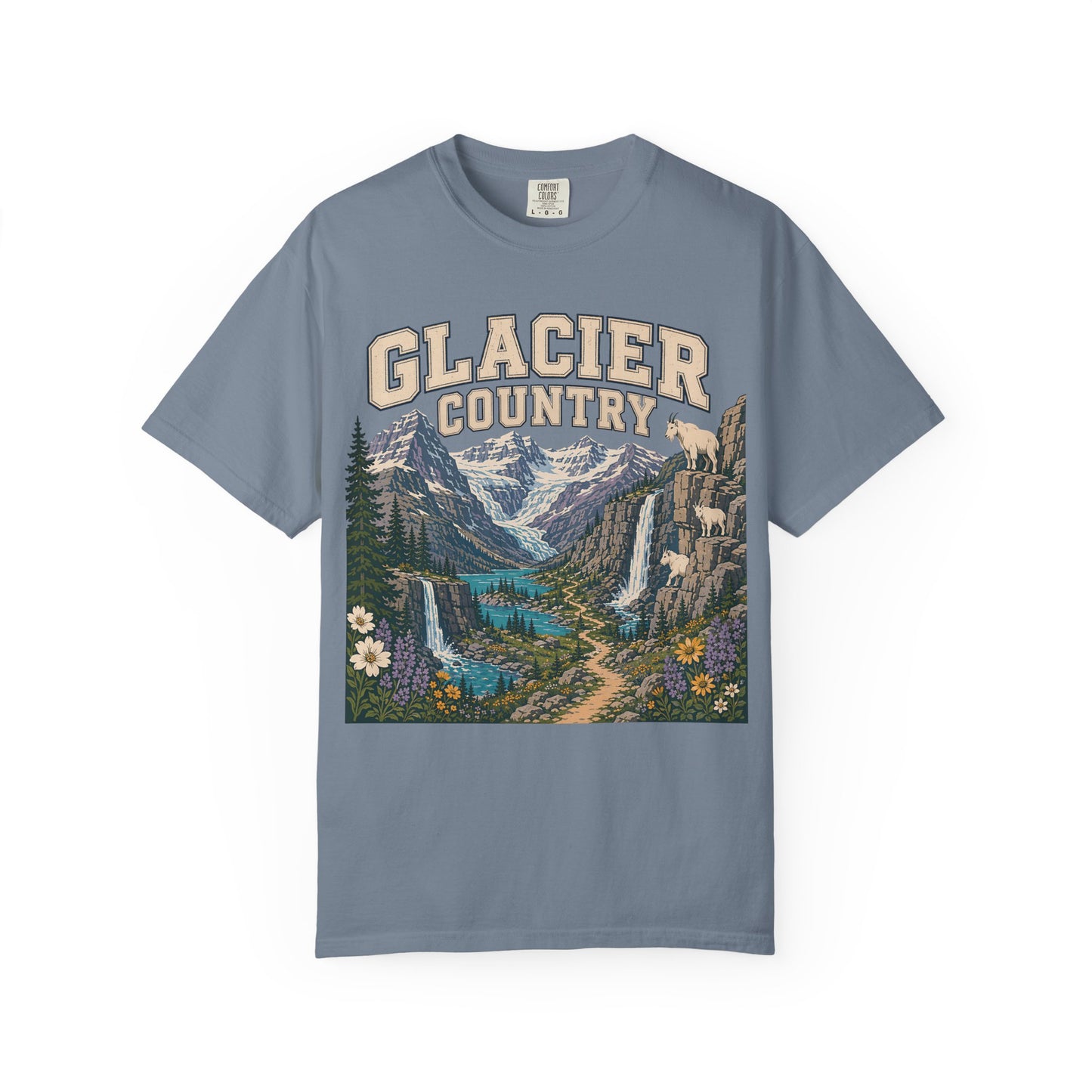 Glacier Country T-Shirt — Vintage Mountain National Park Graphic