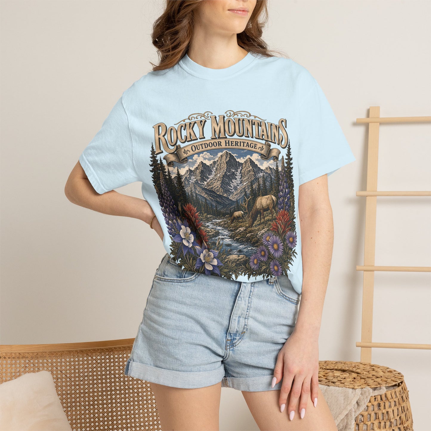 Rocky Mountains Nature T-Shirt — Outdoor Heritage Scenic Tee